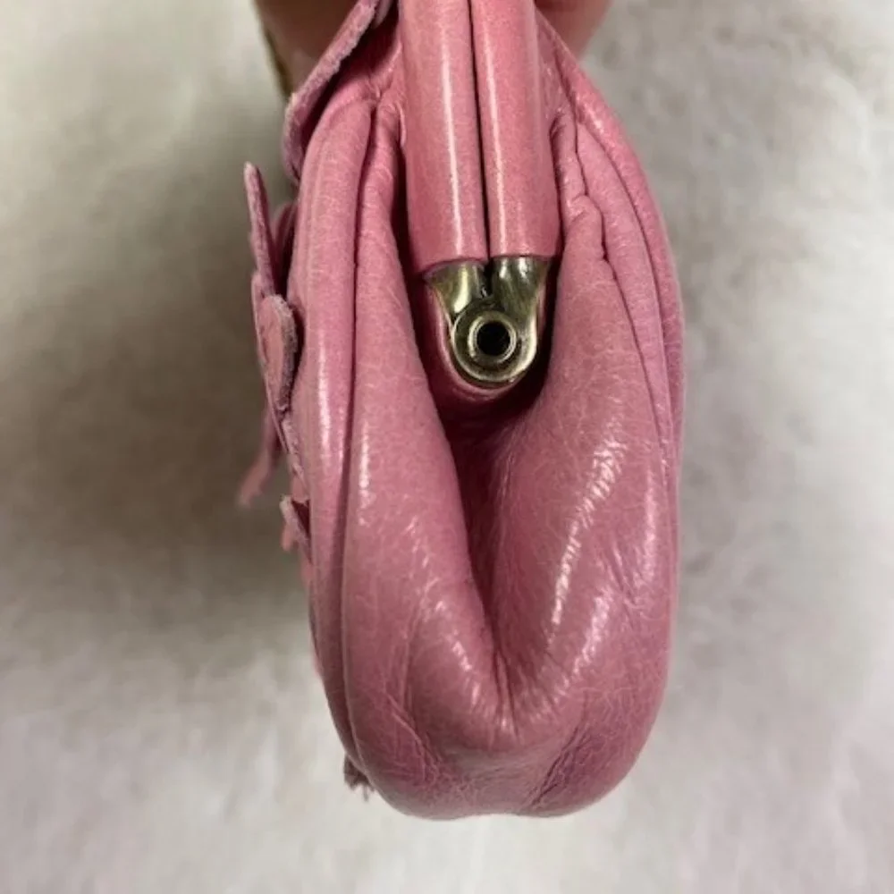 Isabella Fiore Pink Leather Chain Mini Bag w/Floral Appliques MSRP $158. - Picture 9 of 10